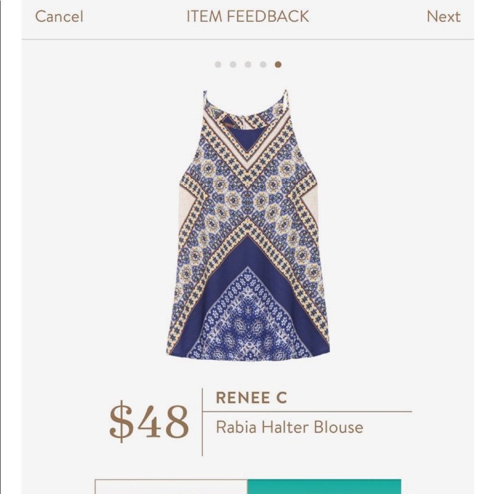 Renee C Rabia Halter Blouse size large